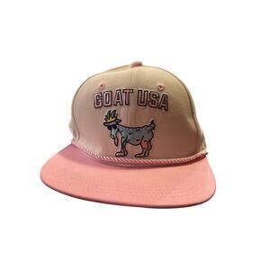 Goat USA, pink, 100% cotton snapback adjustable, lacrosse